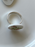 Nyhet: Vintage porselen Rosenthal ring sølv 925