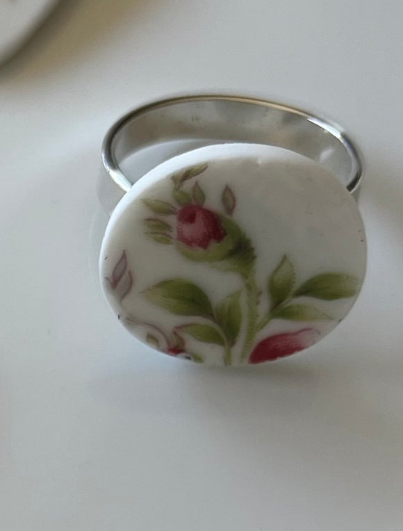 Nyhet: Vintage porselen Rosenthal ring sølv 925