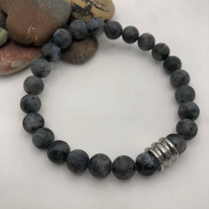 Herrearmbånd med Labradorite 8mm